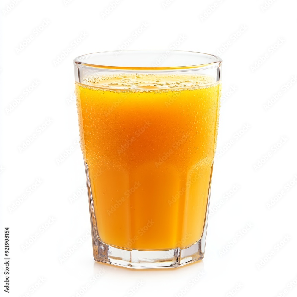Close up of Glass of fresh juice on an isolated white background Close up of Glass of fresh juice on an isolated white background