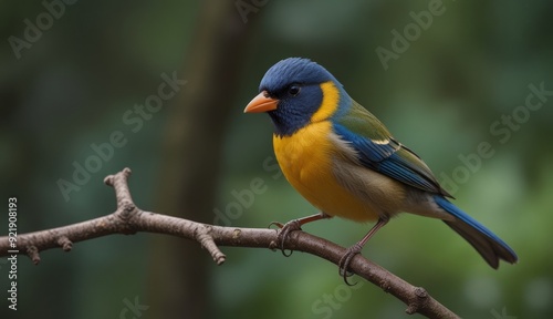 Vibrant Bird on a Branch