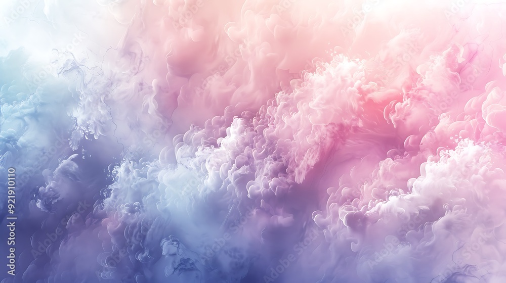 Fototapeta premium Ombre effect with pastel hues, blending soft pink, mint, and lavender, seamless transitions, high-definition quality, ethereal and calming design, light feel. --ar 16:9 --v 6.0 --s 250 --style raw