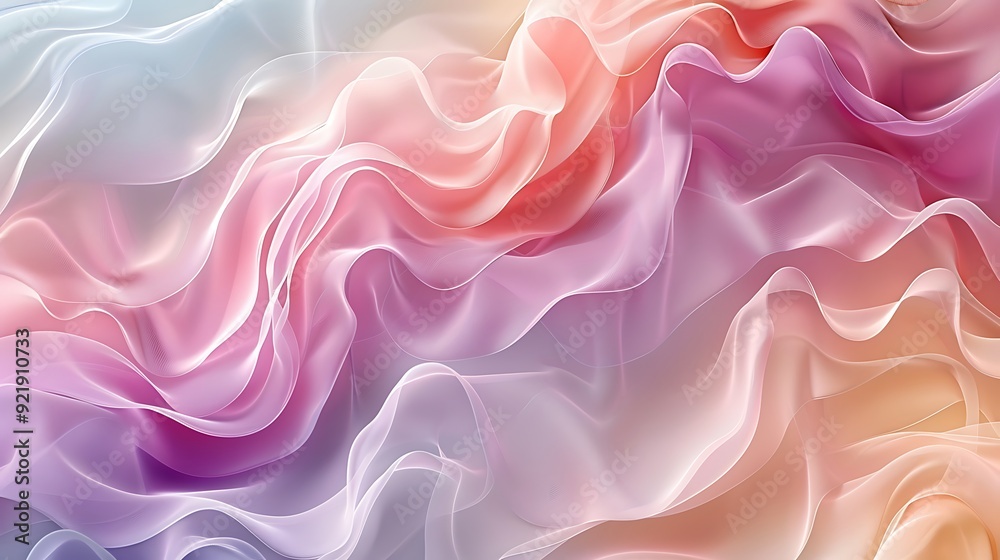 Pastel abstract waves, gentle curves in shades of mint, lavender, and peach, smooth transitions, high-definition quality, light and airy design, flowing and elegant. --ar 16:9 --v 6. Pastel abstract waves, gentle curves in shades of mint, lavender, and peach, smooth transitions, high-definition quality, light and airy design, flowing and elegant. --ar 16:9 --v 6.