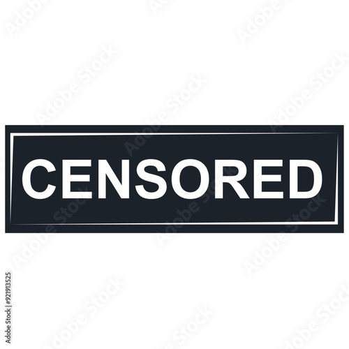 Censored. Censorship icon, vector illustration