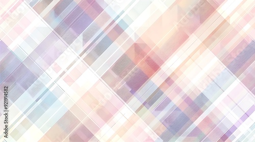 Pastel plaid pattern, soft hues of mint, lavender, and peach, intersecting stripes, hd quality, light and airy feel, elegant design. --ar 16:9 --v 6.0 --s 250 --style raw