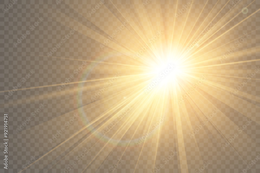Yellow glowing light burst explosion with transparent. Vector illustration for cool effect decoration with ray sparkles. Bright star. Transparent shine gradient glitter, bright flare. Glare texture. Yellow glowing light burst explosion with transparent. Vector illustration for cool effect decoration with ray sparkles. Bright star. Transparent shine gradient glitter, bright flare. Glare texture.