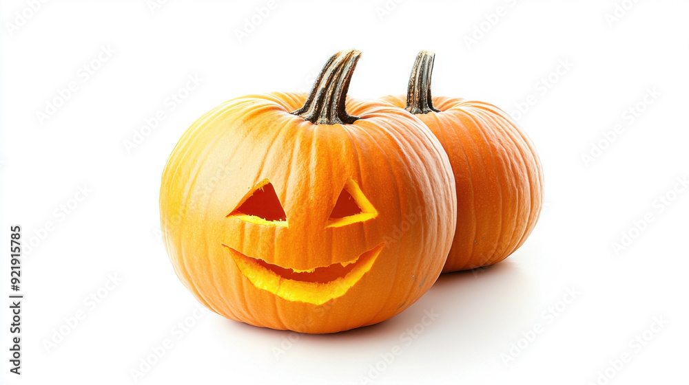 Obraz premium collection halloween pumpkin isolated on white background.