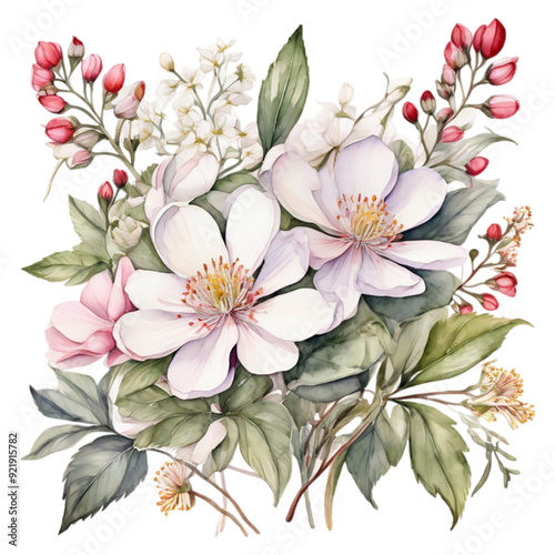 Watercolor Floral Flower Design, Watercolor Flower Arrangements Floral, Watercolor Flower Design, Flower Sublimation Floral Clipart, Clipart, Wedding Decoration