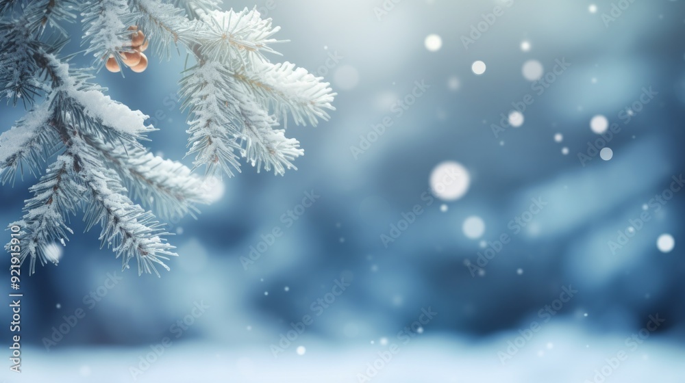 Beautiful winter landscape with snow covered trees. Neural network ai generated art Beautiful winter landscape with snow covered trees. Neural network ai generated art