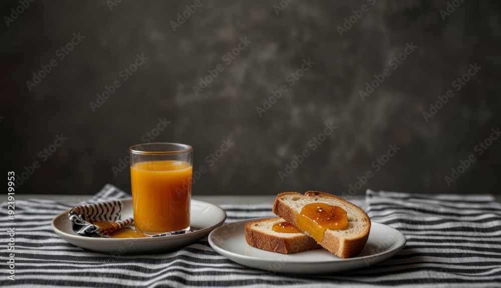 Breakfast Delight with Jam and Juice Breakfast Delight with Jam and Juice