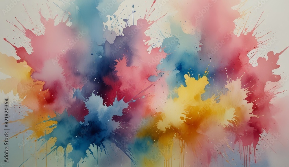 Vibrant Abstract Watercolor Splashes Vibrant Abstract Watercolor Splashes