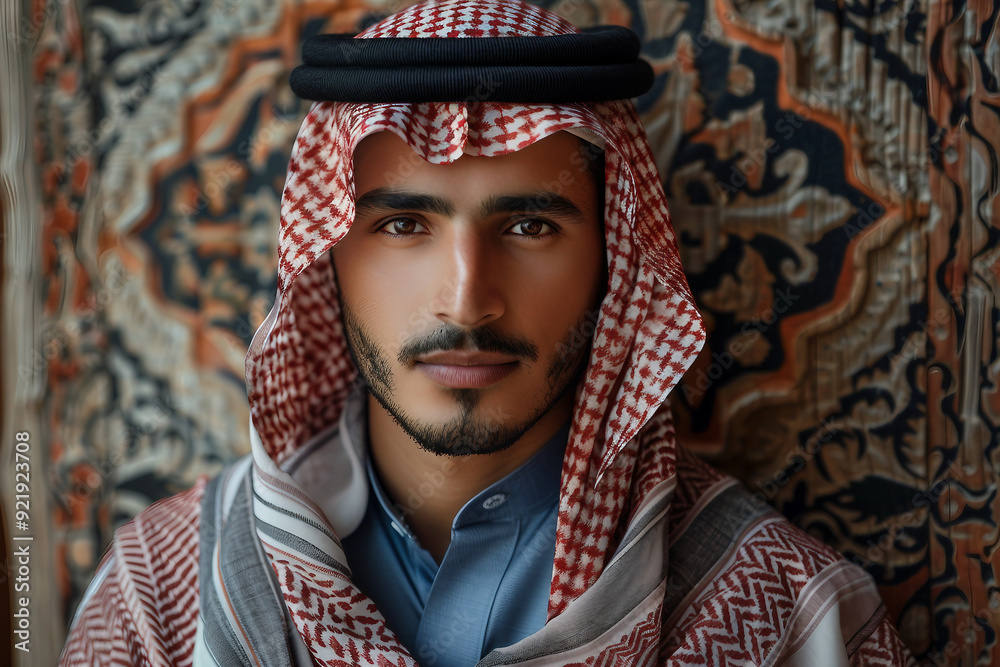 Modern people of africa arabian nation traditions culture desert clothes food, Generative AI Modern people of africa arabian nation traditions culture desert clothes food, Generative AI