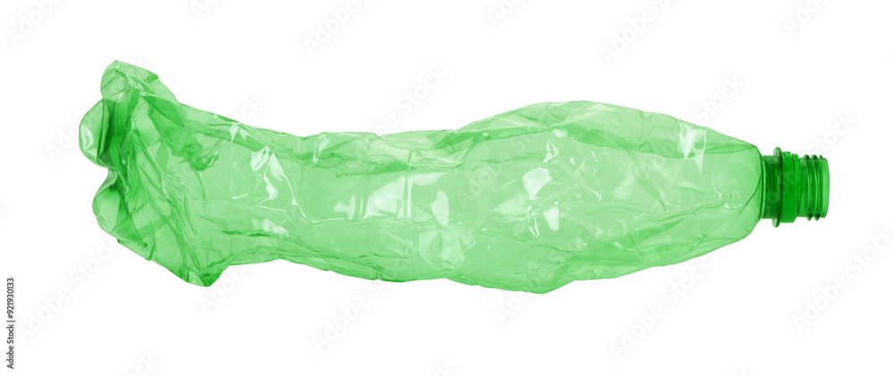 Fototapeta premium Used plastic bottle on transparent bacground