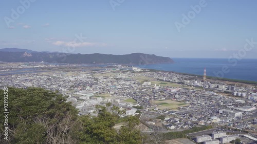 愛宕山展望台から見る延岡市の風景