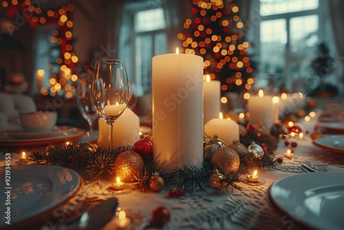 Festive Christmas Table Setting