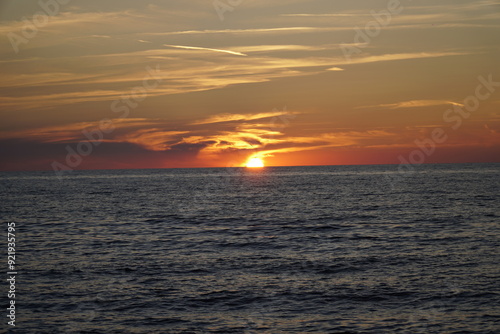 sunset in the sea