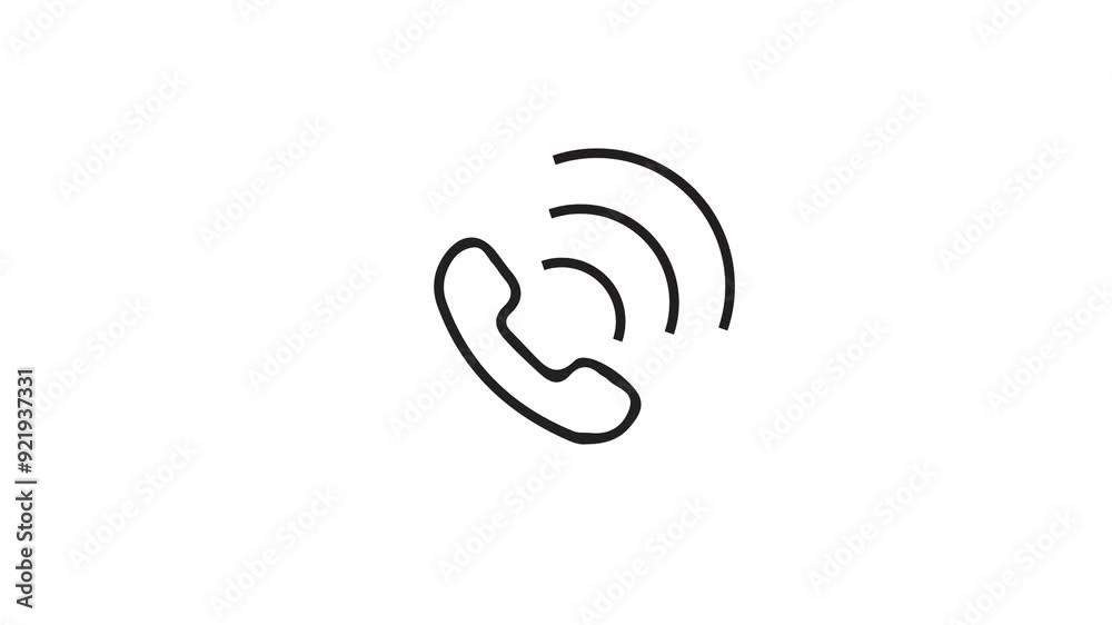 Animated outgoing call line UI icon. Dialing phone. Seamless loop HD video with alpha channel on transparent background. Animated outgoing call line UI icon. Dialing phone. Seamless loop HD video with alpha channel on transparent background.
