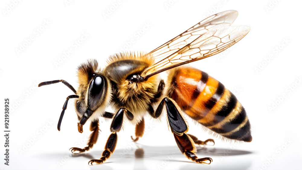 bee isolated on white background bee isolated on white background
