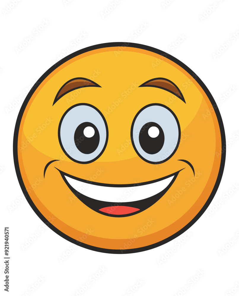 Fototapeta premium Happy emoji vector illustration