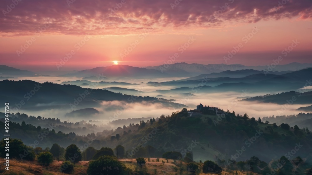 Obraz premium Sunrise in the mountains