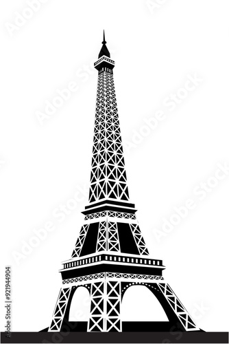 A vector silhouette of the Paris Las Vegas,  Eiffel Tower—perfect for branding, marketing, or custom designs. Easily editable for various creative uses