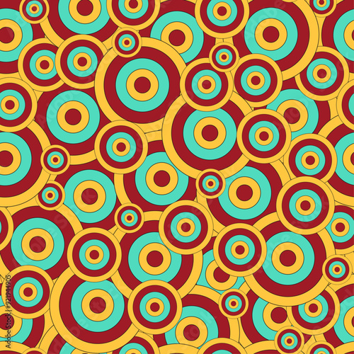 colorful circles seamless pattern
