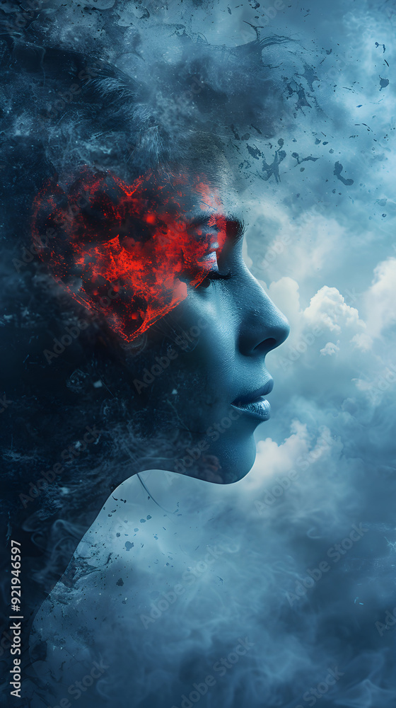 Photo Stock: Professional Therapist with Heart and Mind Symbol for Mental Health and Emotional Well being Concept in Community Care Photo Stock: Professional Therapist with Heart and Mind Symbol for Mental Health and Emotional Well being Concept in Community Care