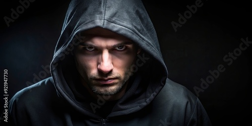 A stock photo with a black concept, featuring darkness and mystery