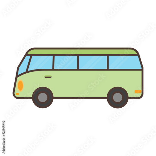 Classic Retro Style Van Icon