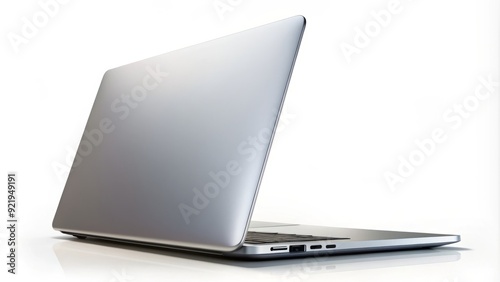 Illustrated laptop backside with sleek design, minimalistic aesthetic, and subtle gradient effect on a clean white background, ideal for technology and computing themes.
