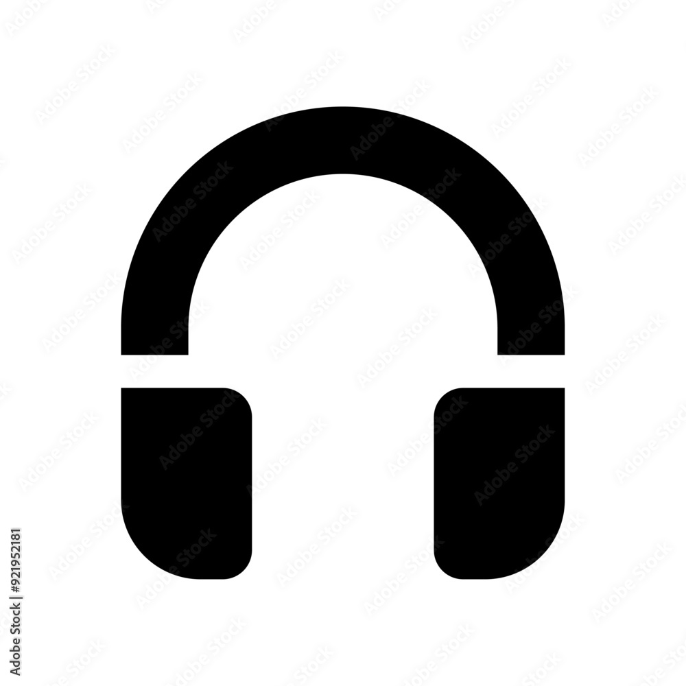 Headset icon simple vector illustration. Headset icon simple vector illustration.