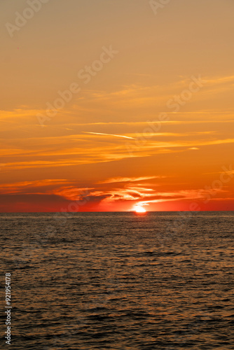 sunset in the sea