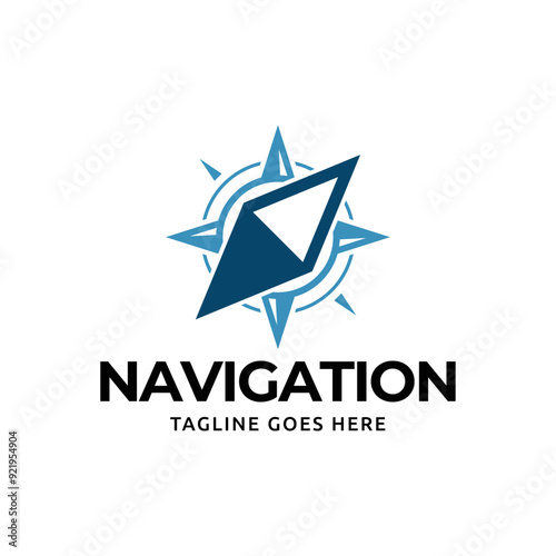 Compass Global Globe Earth Adventure GPS navigation logo design. Vector Illustration