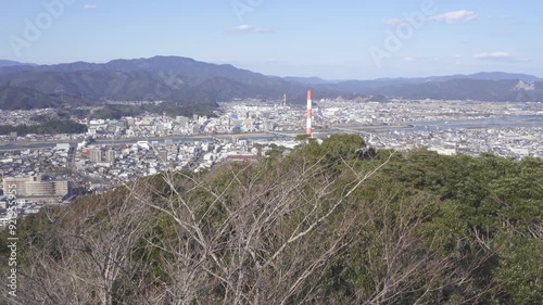 愛宕山展望台から見る延岡市の風景