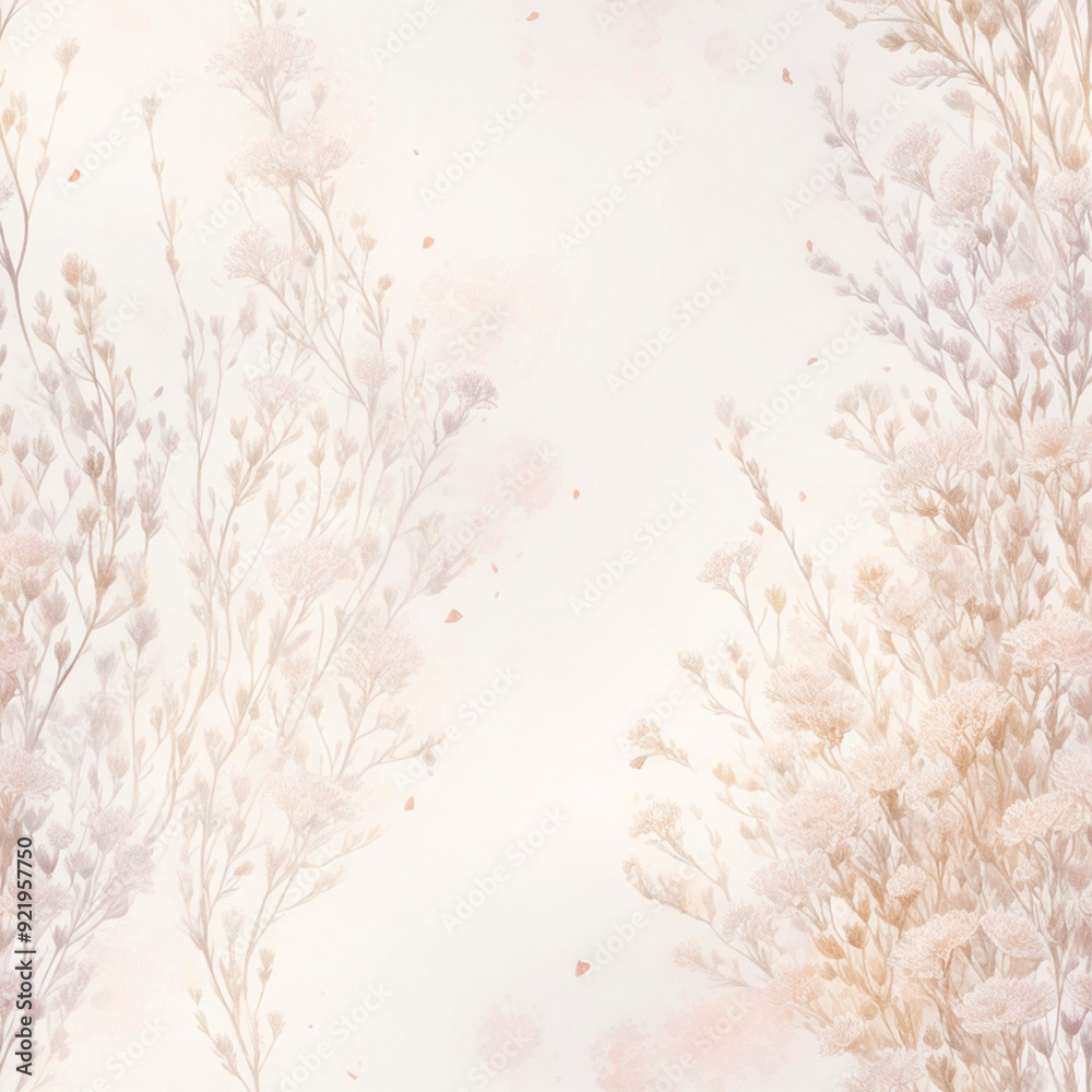Fototapeta premium watercolor background with flowers