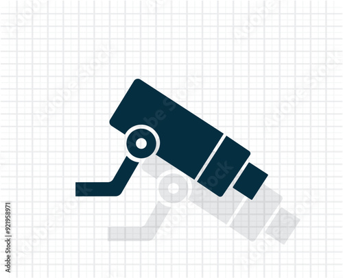 Vector dark color icon with shadow on light checkered background