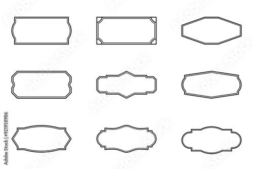 A set of simple vintage style frames