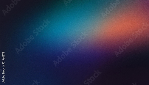 Abstract grainy gradient glowing colors with noise texture, black backdrop vibrant dark banner poster design