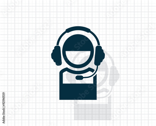 Vector dark color icon with shadow on light checkered background