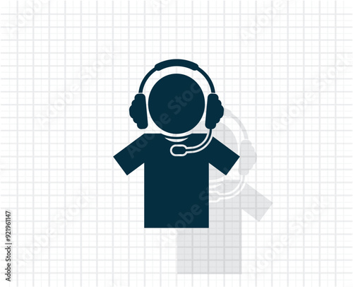 Vector dark color icon with shadow on light checkered background