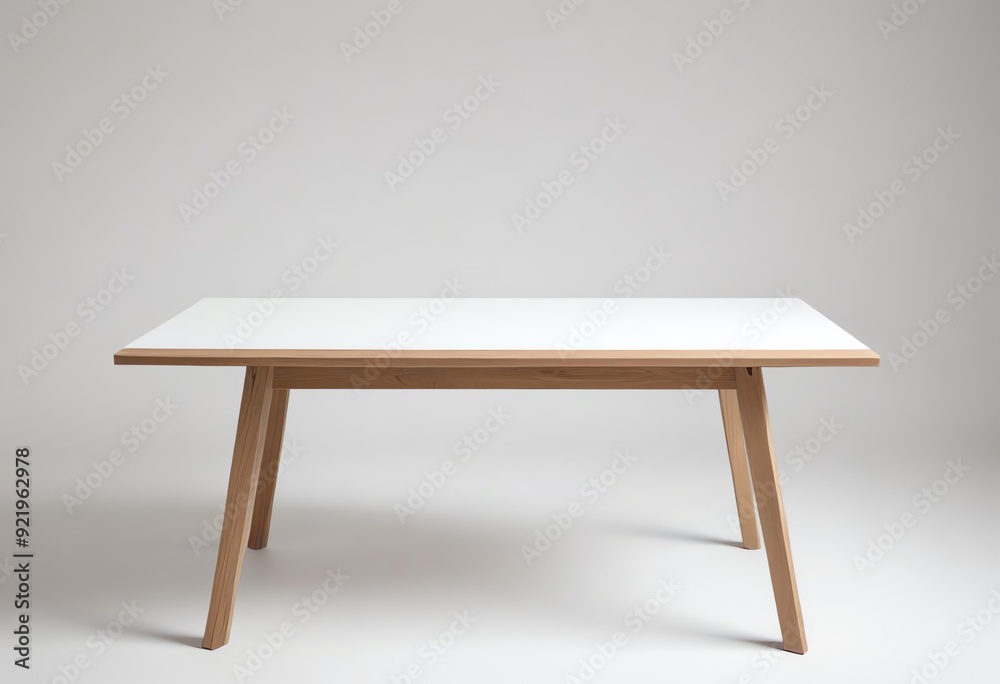 Fototapeta premium wooden table isolated on white