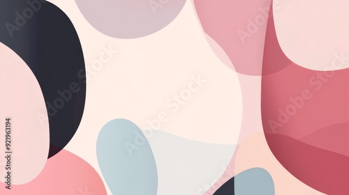 Wallpaper Mural A colorful abstract design featuring soft shapes and muted tones, ideal for backgrounds or artistic projects. Torontodigital.ca