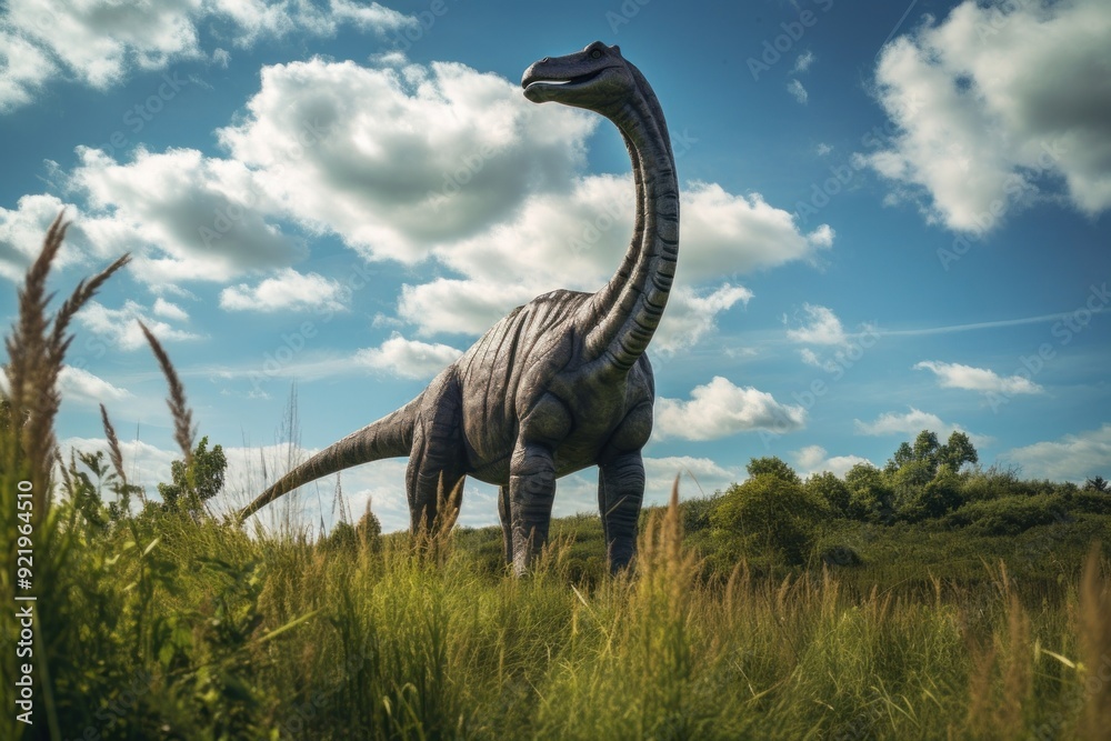 Obraz premium Dinosaur grass grassland outdoors.