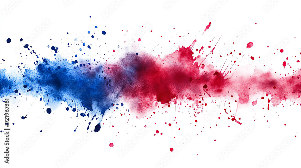 Abstract watercolor background with red and blue splatters. Abstract watercolor background with red and blue splatters.