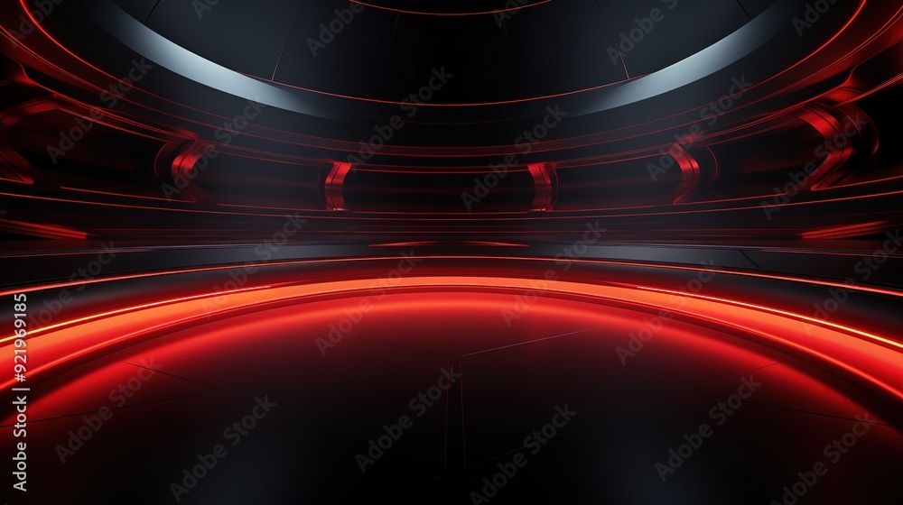 Abstract red and black background with glowing neon light. Abstract red and black background with glowing neon light.