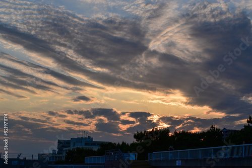 夕焼けの空