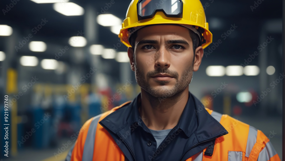 Photo of a male construction worker.AI generated Photo of a male construction worker.AI generated