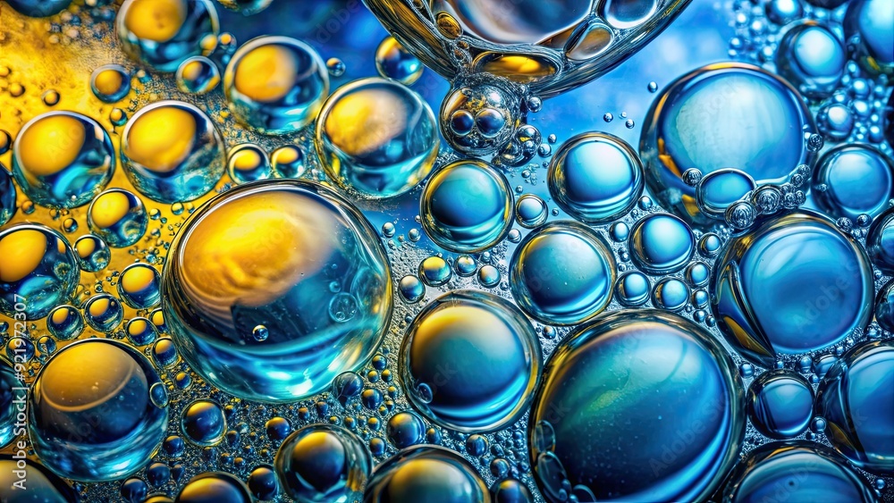 Mesmerizing liquid acid texture with vibrant blue and yellow bubbles , vivid, swirling, psychedelic, abstract, background Mesmerizing liquid acid texture with vibrant blue and yellow bubbles , vivid, swirling, psychedelic, abstract, background