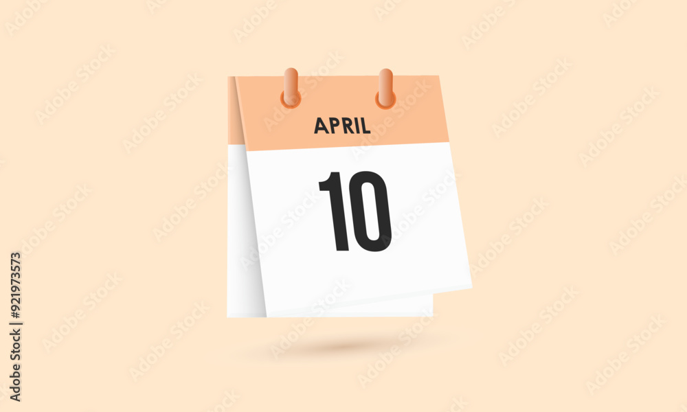 April 10 - calendar and Time planner. Daily Calendar Icon reminder. Vector Illustration. April 10 - calendar and Time planner. Daily Calendar Icon reminder. Vector Illustration.