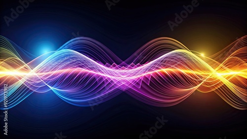 Wallpaper Mural Abstract interpretation of soundwaves represented as rippling lines and curves pulsating with unseen energy Torontodigital.ca