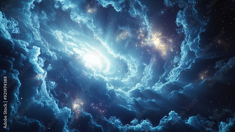 Obraz premium background with space Space-themed escape room navigate through a nebula