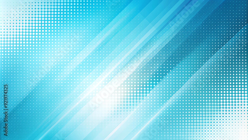 Futuristic blue gradient texture with halftone dots, ideal for tech, web, or business backdrop