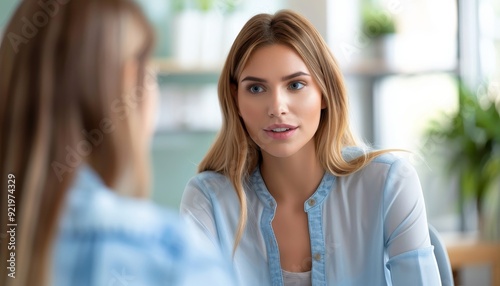 Young Woman Talking To Friend